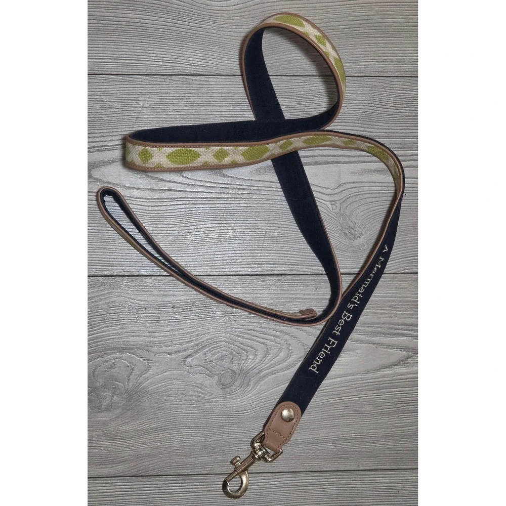Spartina 449 Dog Leash Navy Green A Mermaids Best Friend